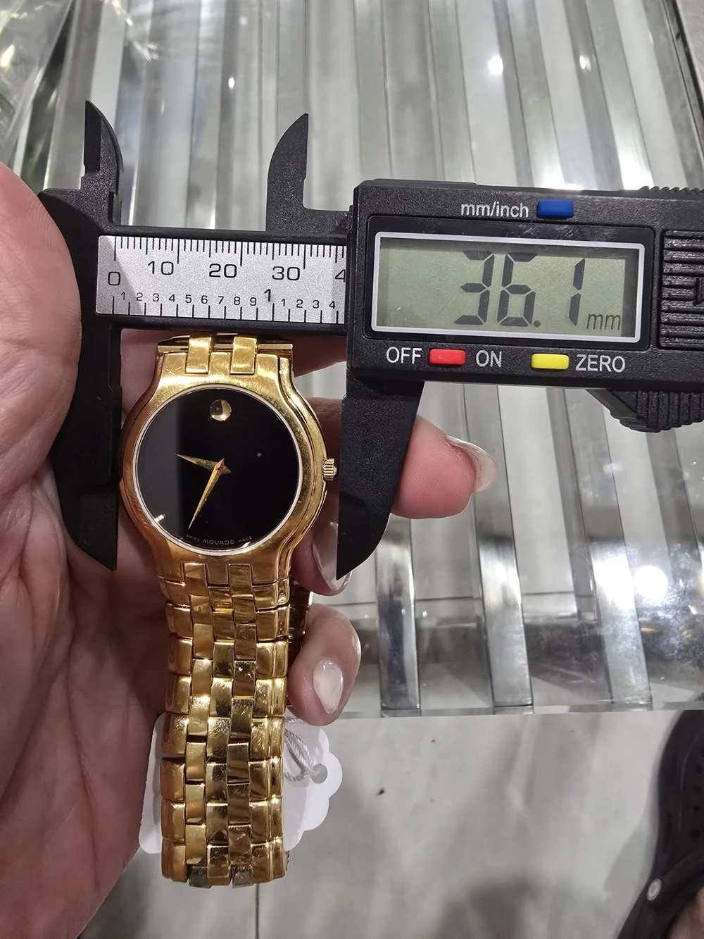 Movado Classic Museum Gold-Tone Watch with Black Dial